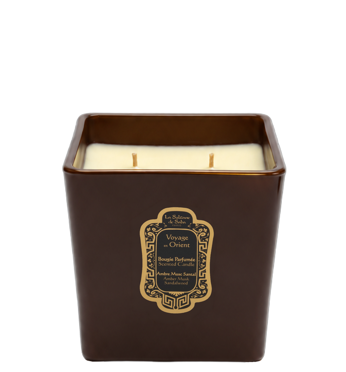Bougie d’Ambiance 400g | Ambre Musc Santal
