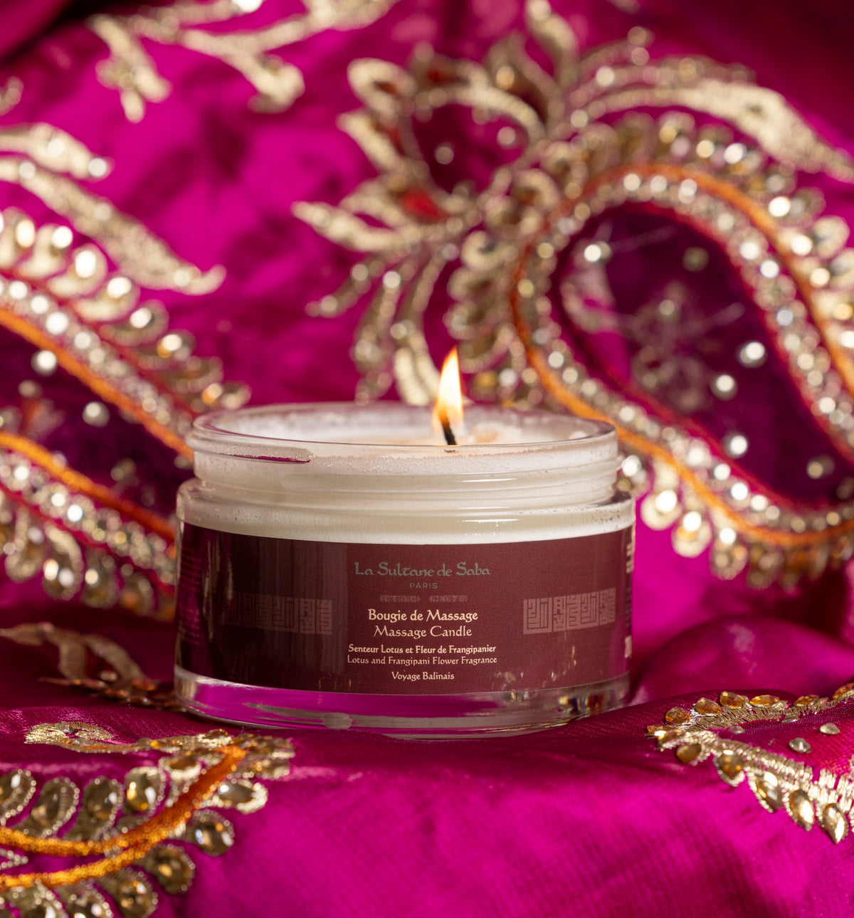 Ambient and Massage Candle | Lotus and Frangipani Flower