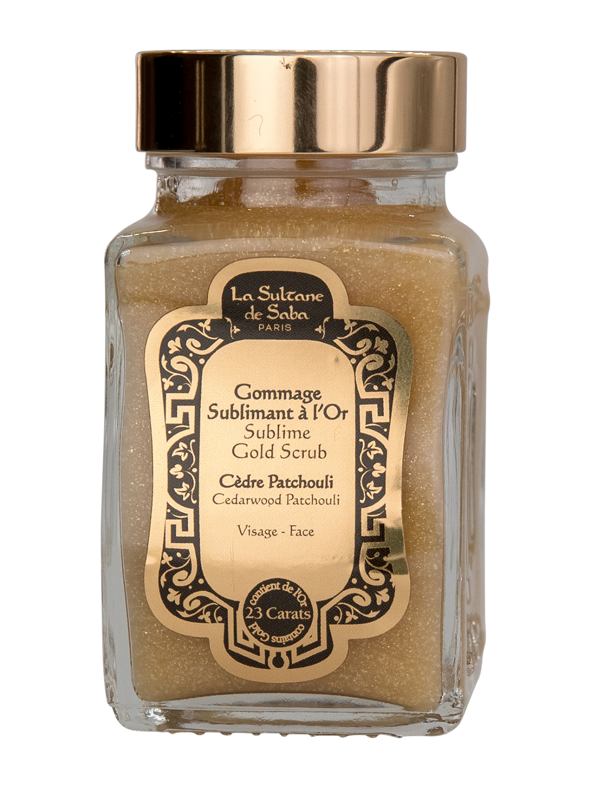 Sublime Gold Scrub - Cedarwood Patchouli Fragrance