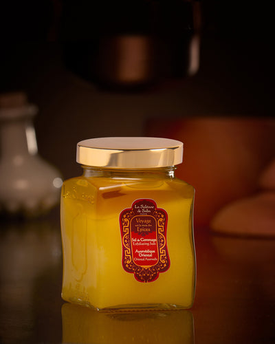 Exfoliating Salts - Oriental Ayurvedic Amber Vanilla Patchouli Fragrance