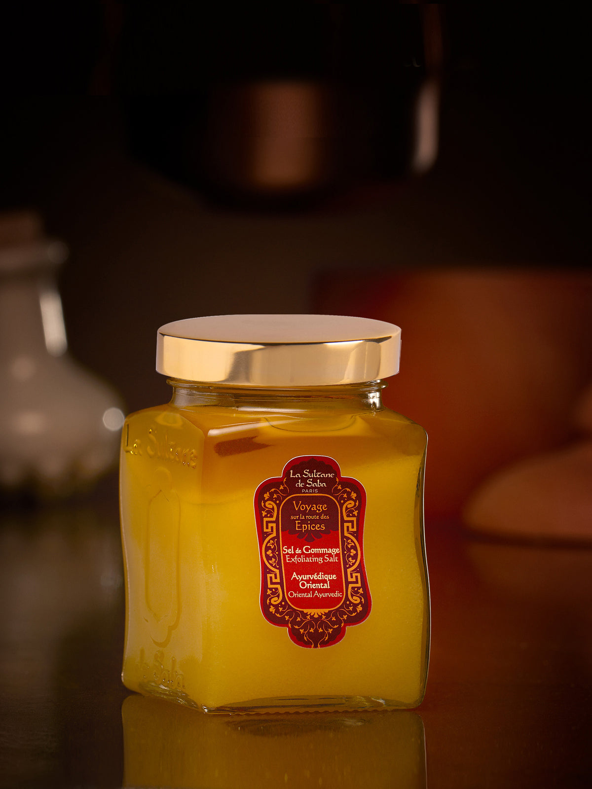 Exfoliating Salts - Oriental Ayurvedic Amber Vanilla Patchouli Fragrance