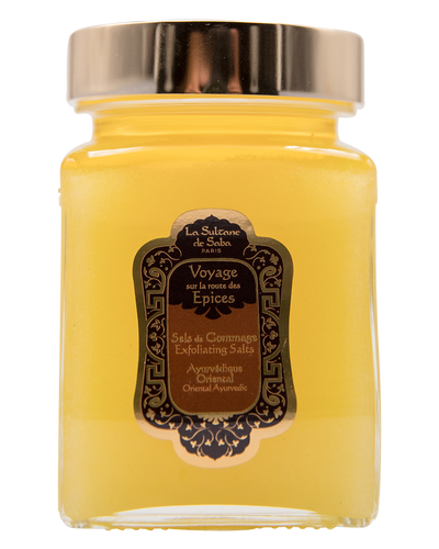 Exfoliating Salts - Oriental Ayurvedic Amber Vanilla Patchouli Fragrance