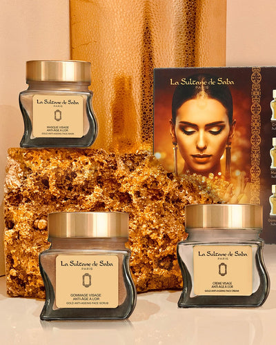 Face Gift Set - Gold - Cedarwood Patchouli Fragrance